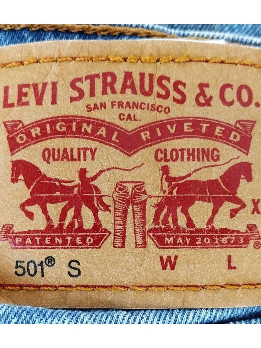 Levi 501 S XX Light Wash Jeans 29 Waist x 28 Inseam